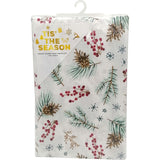 Tis The Season Festive Tablecloth Flannel Backed - 132 x 228cm