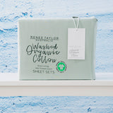 Renee Taylor 300 Thread Count 100 % Organic Cotton Sheet Set King Single Sage