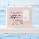 Renee Taylor 300 TC 100 % Organic Cotton Sheet Set King Single Sepia Rose