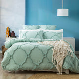 Moroccan Cotton  Vintage  Tufted  European P/Case Sage