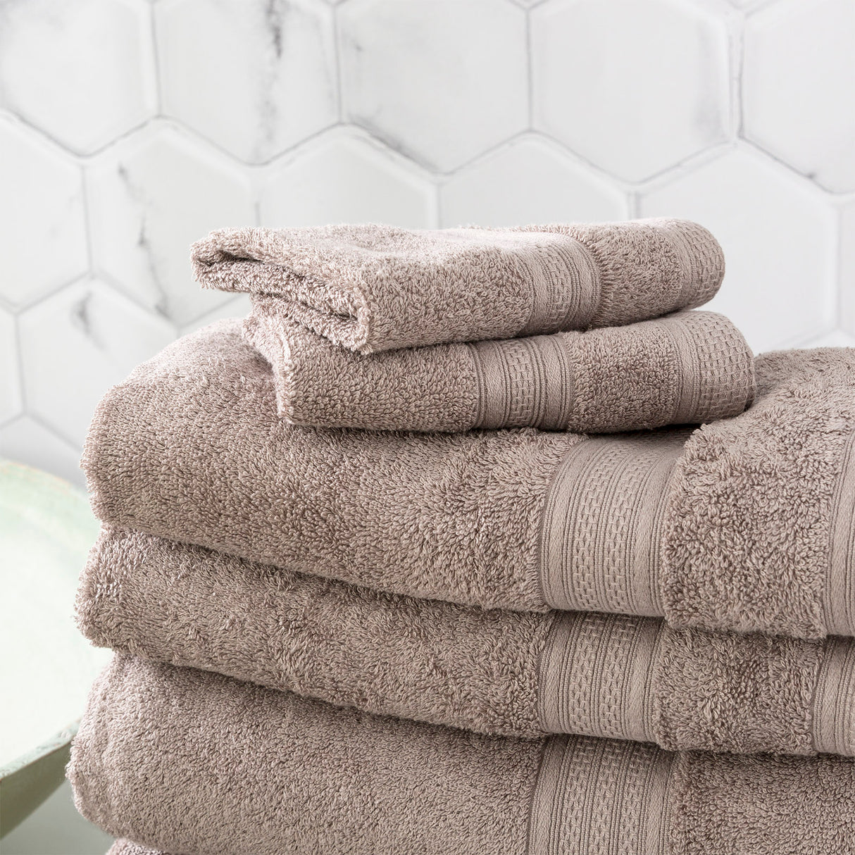 Renee Taylor Stella 650 GSM Super Soft Bamboo Cotton 7 Piece Pewter