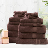 Renee Taylor Stella 650 GSM Super Soft Bamboo Cotton 14 Piece Cocoa