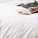 500 Thread count Natural Bamboo Cotton Quilt / Duvet Cover set Super King White