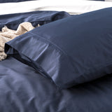 500 Thread count Natural Bamboo Cotton Quilt / Duvet Cover set Super King Indigo
