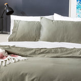 Park Avenue 500 TC Natural Bamboo Cotton Quilt / Duvet Cover set King Jade