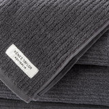 Cobblestone 650 GSM Cotton Ribbed Towel Packs 4 Piece Bath Towel Platinum