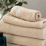 Cobblestone 650 GSM Cotton Ribbed Towel Packs 4 Piece Bath Towel Stone