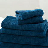 Renee Taylor Cobblestone 650 GSM Cotton Ribbed Towel Packs 4 Pack Bath Sheet Ink