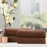 Cobblestone 650 GSM Cotton Ribbed Towel Packs 4 Pack Bath Sheet Toffee