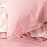 Vintage stone washed reversible Quilt / Duvet cover set Super King Rose