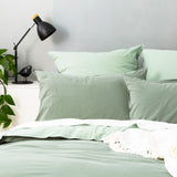 Essentials Vintage stone washed reversible Quilt / Duvet cover set King Juniper