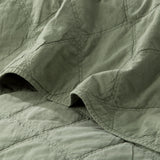 Attwood Vintage Stone Washed Cotton Quilted Coverlet set Super King Fern