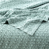 Renee Taylor Lexico Cotton Waffle Blankets Queen/King Sage