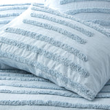 Classic Cotton Vintage washed Tufted Quilt / Duvet Cover set King Blue