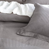 Renee Taylor Elegance Waffle Cotton Jacquard Quilt / Duvet Cover set King Fossil