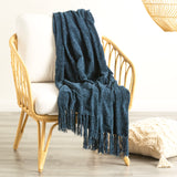 Renee Taylor Newland Polyester Chenille Throw 130 x 170cms Opal