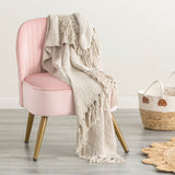 Renee Taylor Crystal 100% Acrylic Throw 130 x 170cms Skin