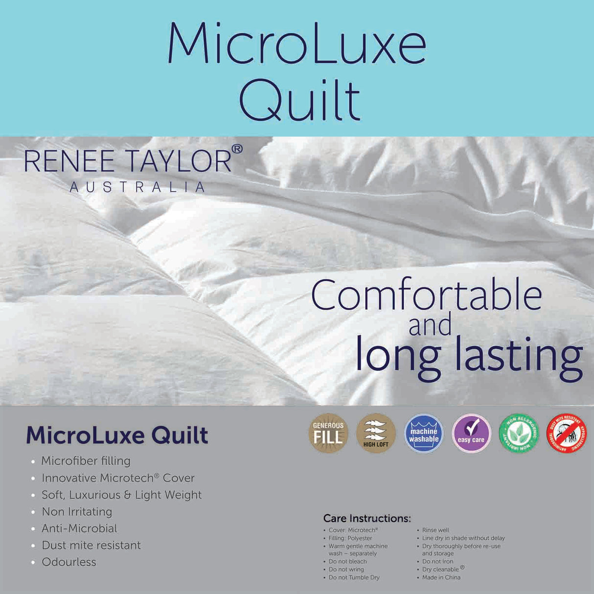 600 GSM Down Alternate Quilt / Duvet  Premium Microfiber Filling Single