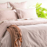 Alison Yarn Dyed Cotton Reversible Quilt / Duvet cover Set Super King Clay