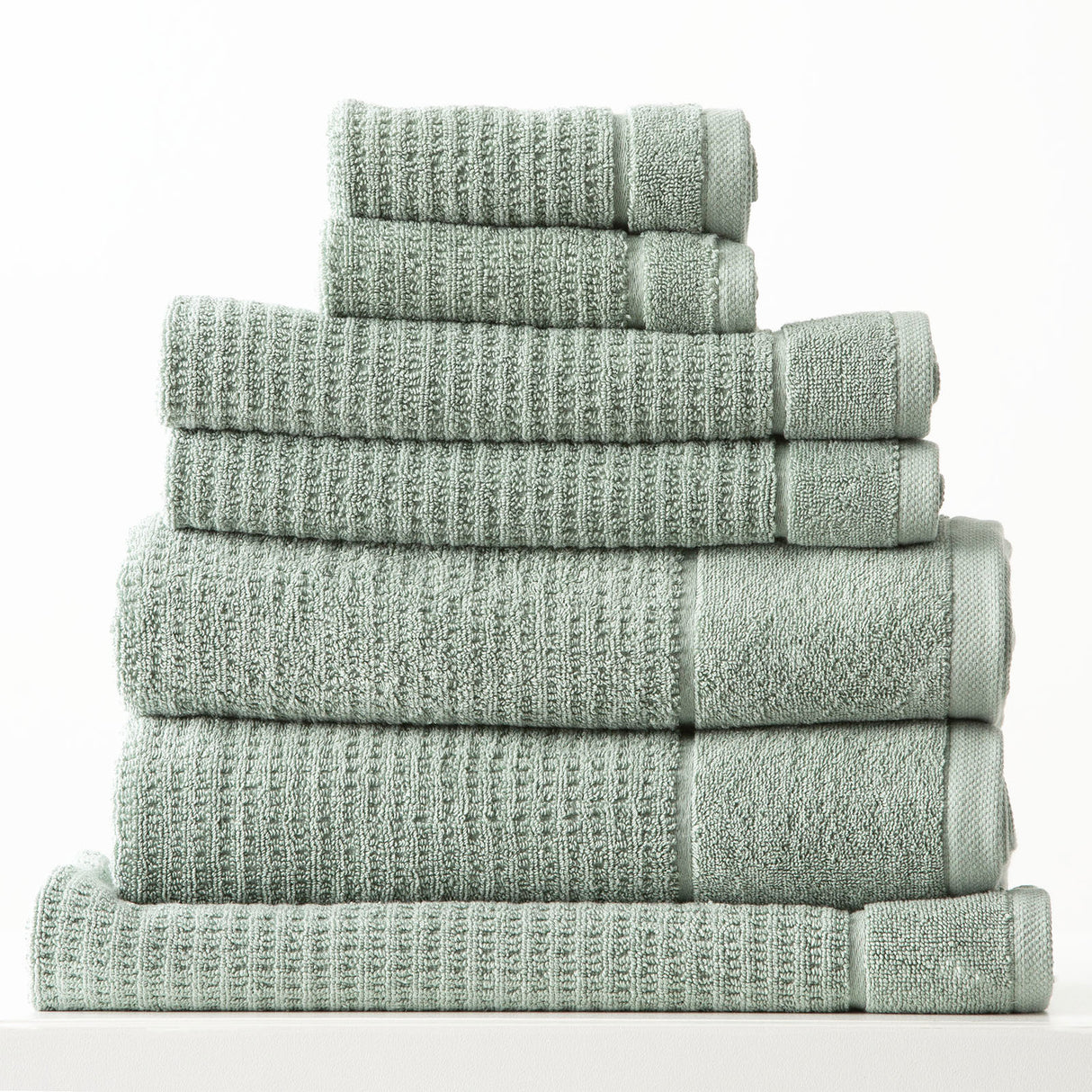 Renee Taylor Cambridge 650 GSM Textured 7 Piece Eucalyptus