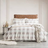 Egyptian Cotton Flannelette Quilt / Duvet Cover Set Double Buffalo Checks