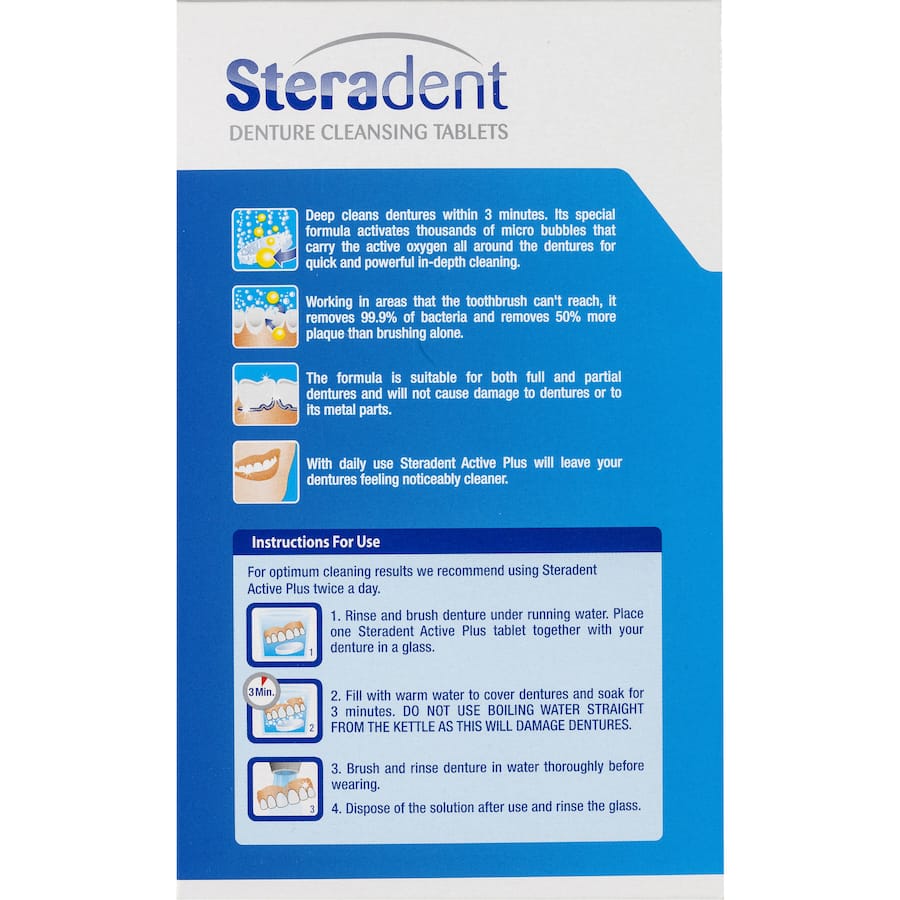 Steradent Denture Clean Express Active Plus Tablets