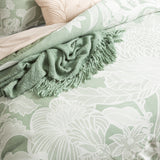 Renee Taylor Bentley Cotton Jacquard Quilt / Duvet cover set King Sage Green