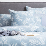 Renee Taylor Native Cotton Jacquard Quilt / Duvet cover set King French Blue