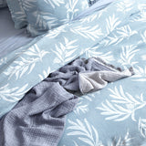 Renee Taylor Native Cotton Jacquard Quilt / Duvet cover set King French Blue