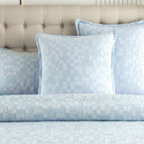 Jervis Checks Jacquard Quilt / Duvet Cover Set Super King French Blue