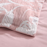 Renee Taylor Palm Tree Jacquard Quilt / Duvet Cover Set King Clay