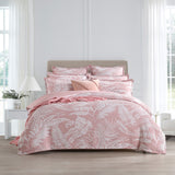 Renee Taylor Palm Tree Jacquard Quilt / Duvet Cover Set King Clay