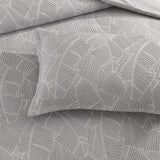 Renee Taylor Bengali Jacquard Quilt / Duvet cover Set King Silver