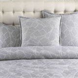 Renee Taylor Bengali Jacquard Quilt / Duvet cover Set Super King Silver