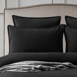 Renee Taylor Chevron Jacquard Quilt / Duvet cover set King Black