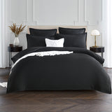Renee Taylor Chevron Jacquard Quilt / Duvet cover set King Black