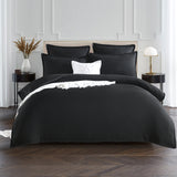 Renee Taylor Chevron Jacquard Quilt / Duvet cover set King Black