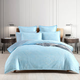 Renee Taylor Oscillate Jacquard Quilt / Duvet cover set Super King Sky