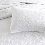 Renee Taylor Asher Jacquard Coverlet Set Single/Double White