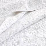 Renee Taylor Asher Jacquard Coverlet Set Super King White