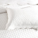Renee Taylor Scallop Jacquard Coverlet Set Queen/King Pearl