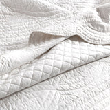 Renee Taylor Scallop Jacquard Coverlet Set Single/Double Pearl