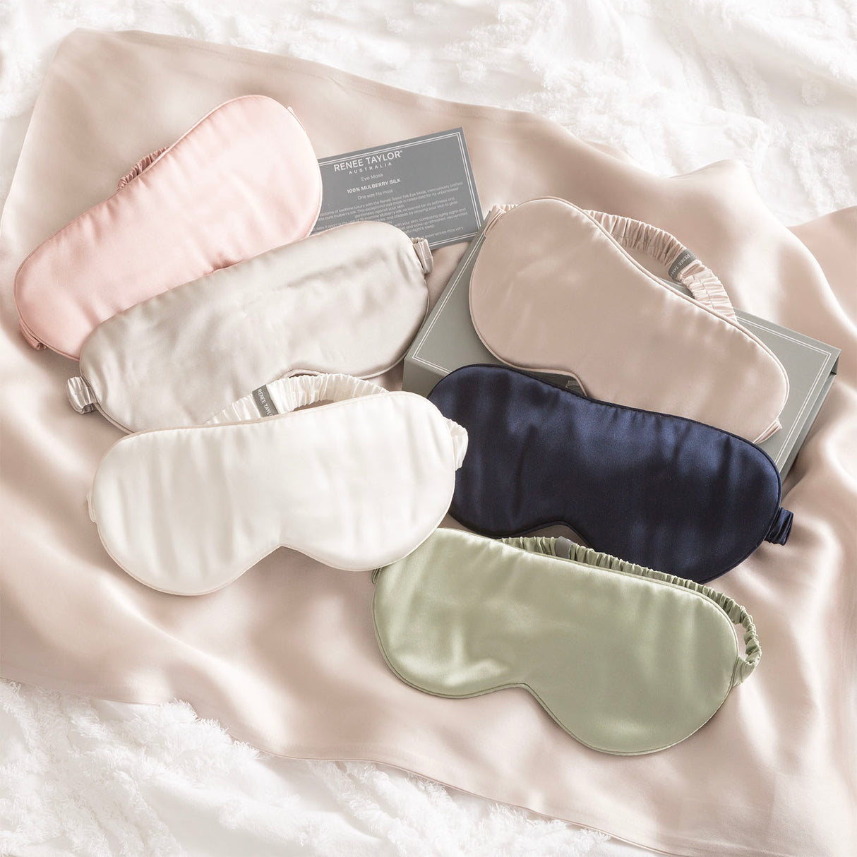 Renee Taylor 100% Mulberry Silk Eye Mask Blush