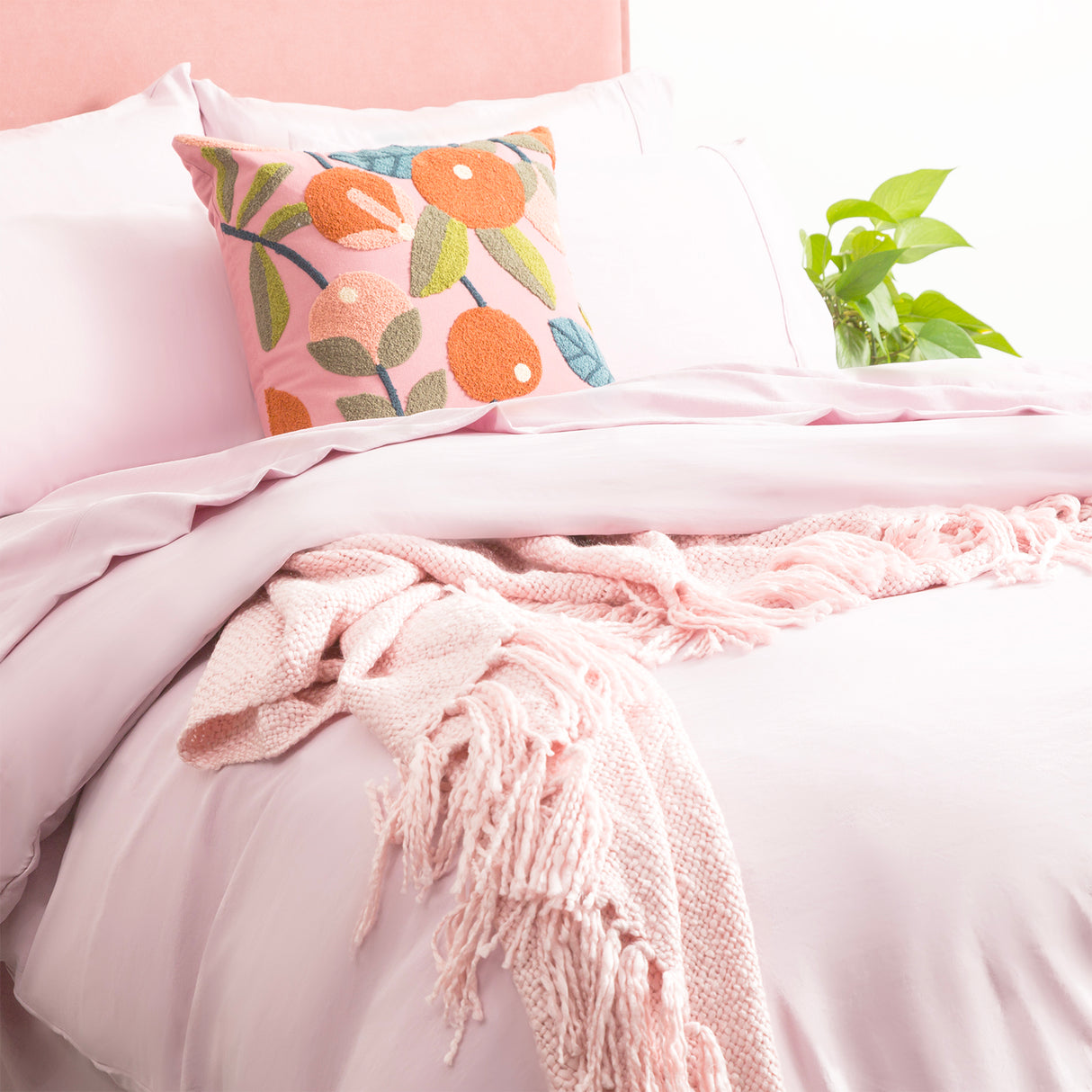 Ultra Plush Vintage Washed Microfiber Quilt / Duvet cover set Single Lilac