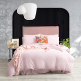 Ultra Plush Vintage Washed Microfiber Quilt / Duvet cover set Single Lilac