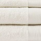 Cloud Linen Retreat Cotton Tencel Antimicrobial 6 Piece Towel Set Ivory