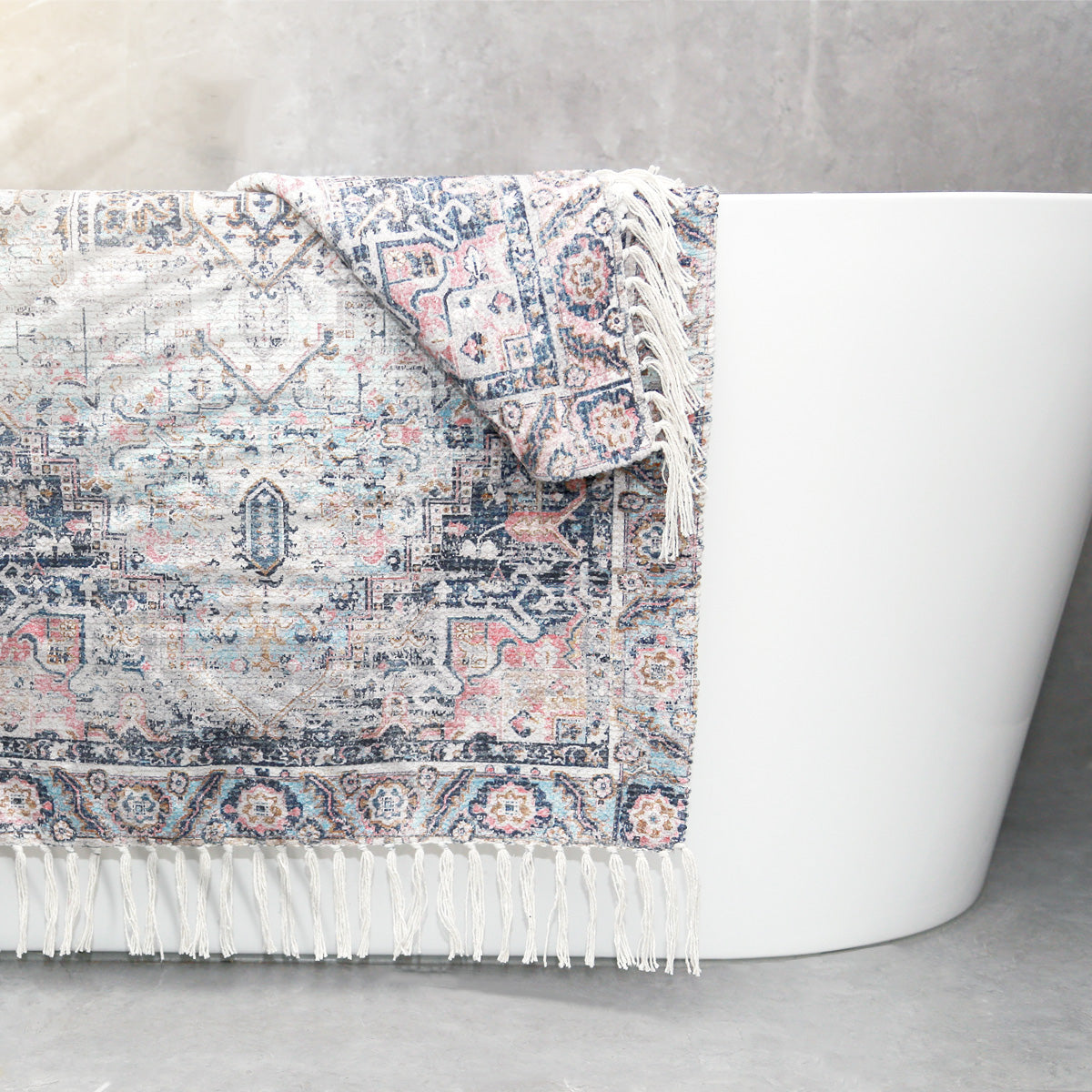 Renee Taylor Kashan Vintage Handwoven Bath Rug 65 x 110cms