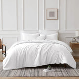 700 TC Tencel Lyocell Fibre & Cotton Quilt / Duvet Cover Set King White