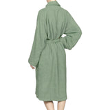 Renee Taylor Chalet Quick Dry Terry Cotton Bath Robes Small/ Medium Eucalyptus