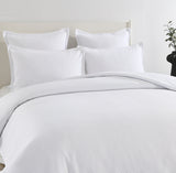 Renee Taylor Atlantis Jacquard Quilt / Duvet Cover Set Super King White